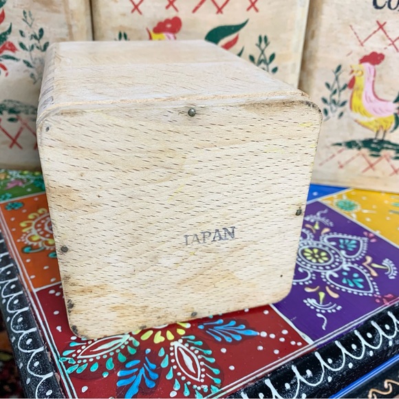 MCM Wood Rooster Canister Set - Picture 6 of 7